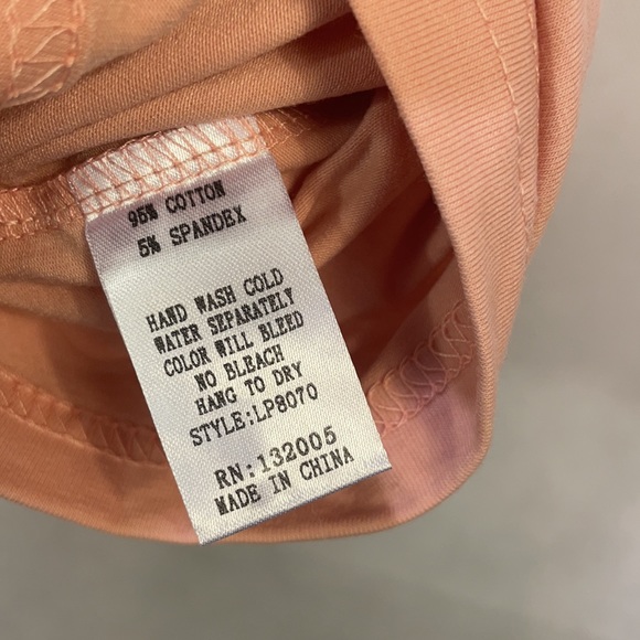 Bedazzled Salmon Pearl Jean Pocket Blouse - Picture 4 of 8